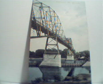 Clinton Iowa High Bridge! Color Photo Repro!