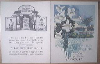 Beautiful 1916 Pillsbury's Best Flour Season Greetings