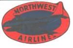 Northwest Airlines ex-large 1950s sticker