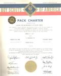 BSA Cub Pack Charter w 15 yr veteran sticker