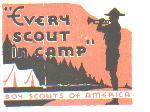 Vintage BSA stamp "Every Scout in camp" 1930s