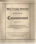 West Virginia U Commencement 1927 program