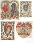 Vintage Valentines 4 Intricate Designs Girls