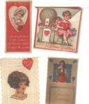 Vintage Valentines 4 Fabulous circa 1910