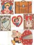 Vintage Valentine 6 vary- 1 neice 1 briefcase