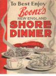 Boones New England Shore Dinner Booklet 1950s