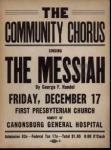 Handels Messiah poster 1940 Community Chorus