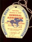 Horseshoe shaped Race Admision ticket 1947