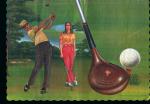 Placemat- Has Man and Woman Golfing