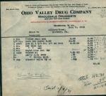Ohio Valley Drug Company Receipt from 1931