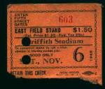 Ticket Stub from Clark Giffith Stadium!