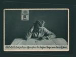German Postcard from WWII- Solider At Desk!