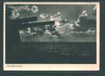 German Postcard from WWII-Guns on Warship Dek