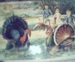 Thanksgiving Greetings Children with Turkeys
