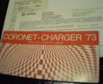1973 Coronet Charger Manual and Warranty,CI