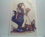 Color Card of Girl With Dog by Bonnie!