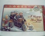 Car&"A Happy New Year!" Color Embossed Card!