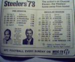 Steelers 73' Game Guide from WIIC Channel 11
