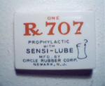 Unused Wrapped R 707 Prophylatic with SenLub