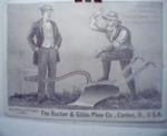 Buncher & Gibbs Plow Company Ad Blotter Card