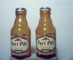 S and P Shakers of Glass from Fort Pitt Beer!