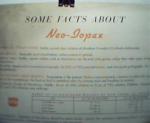 Neo Topax Fact Sheet from WWI! Schering Co.
