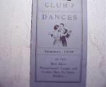 Club Dances 1936 Bryn Mawr Dance Card!