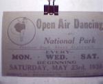 Open Air Dancing at National Park Dance Card
