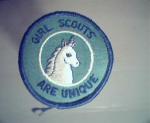 Girls Scouts are Unique with White Unicorn!