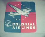 Colonial  Airlines   Baggage Sticker from 1950s!