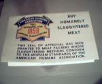 American Humane Assoc. Seal of Apprvl Card 1958!