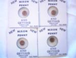 LOT OF 4 SMALL NIXON PENNIES------VERY NICE