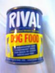 Ca 1950 RIVAL DOG FOOD CAN BANK----L@@K----