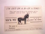 c 1920 Funny Jackass Joke Post Card