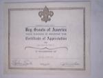 1970 Boy Scouts Of America Certificate of Appreciation