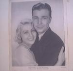 1950's Linen Photo of Dick Powell and Joan Blondell