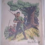 c.1960 Walt Disney The Story Of Robin Hood illustration