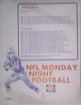 1975 NFL Monday Night Football Schedule McClatchy