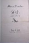 Alumni Reunion 50th Anniversary 6/18/1948 Program