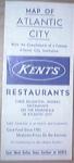 c1950 KENTS Restaurant Map of Atlantic City
