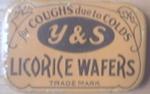 1940's Y & S Licorice Wafers Tin Case