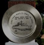 Syria Temple- Cruise  Silver Plated Plate 1965