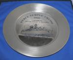Syria Temple- Cruise  Silver Plated Plate 1960