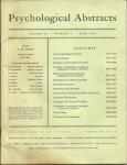 PSYCHOLOGICAL ABSTRACTS JUNE, 1947