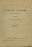 PSYCHOLOGICAL MONOGRAPHS WHOLE NO. 270,1945