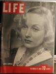 LIFE MAGAZINE OCTOBER 17,1938 CAROLE LOMBARD. COVER