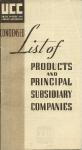 UNION CARBIDE & CARBON LIST OF PRODUCTS-MAY,1934