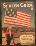 SCREEN GUIDE MAG, AUGUST,1942 BETTY GRABLE