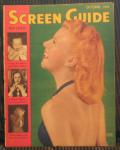 SCREEN GUIDE MAG, OCTOBER 1939 GINGER ROGERS