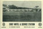 Photo card, Chief Motel & Svce Stn., 50's